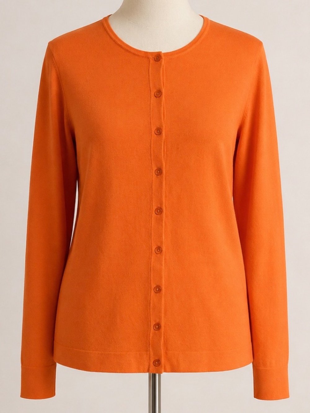 NWT August Silk Women's Orange Button Front Cardigan Sweater Size XL